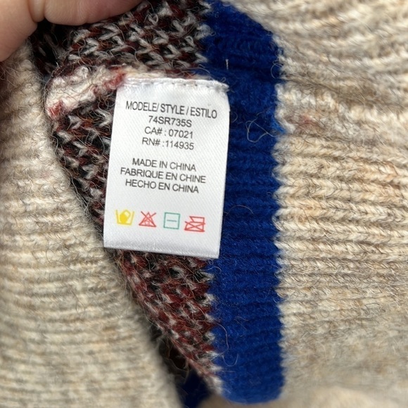 Retrod Yarn Crewneck Animal Print Sweater Size S - Picture 7 of 12